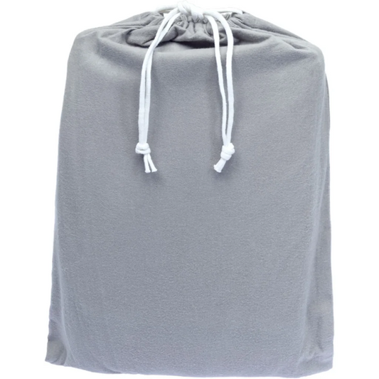 Bio Flanell Bettwäsche Streifen Kissenbezug 2er-Pack in Grau+Weiß Muster Streifen von Living Crafts Größe 40x80 cm