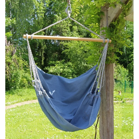 Upcycling Hängesessel in Blau von GLOBO Größe 110x150 cm