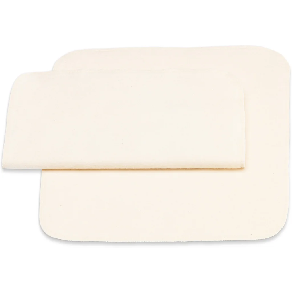 Bio Molton Baby-Tuch 2er-Pack in Creme von Cotonea Größe 40x40 cm