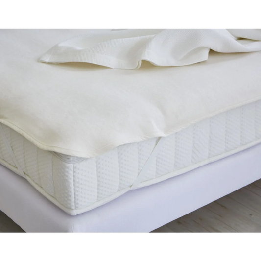 Bio Molton Matratzenschoner für Kinder-Matratzen in Creme von Cotonea Größe 60x120 cm