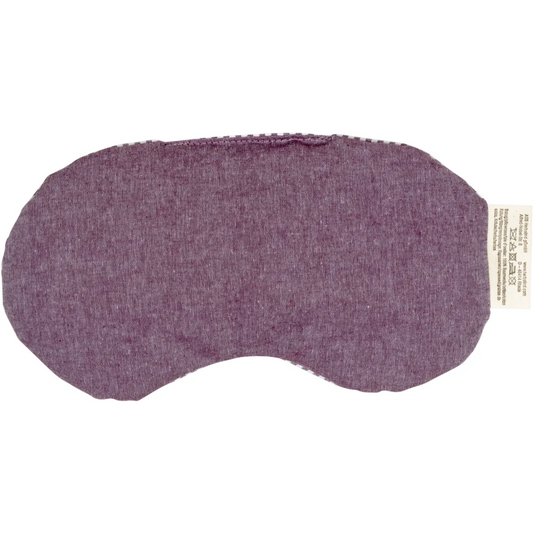 Augenkissen mit Füllung Rapssamen & Lavendel in Aubergine Lila Muster Streifen von herbalind Größe 21x10 cm