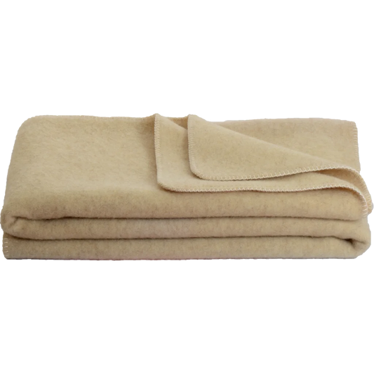 Baby-+Kinder-Decke COBURG in Creme (naturbelassen) Creme von Steinbeck Größe 100x150 cm