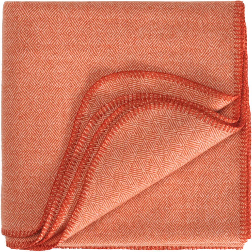 Baby-+Kinder-Decke mit Diamant-Muster in Orange Muster Diamant-Muster von Eagle Products Größe 100x150 cm