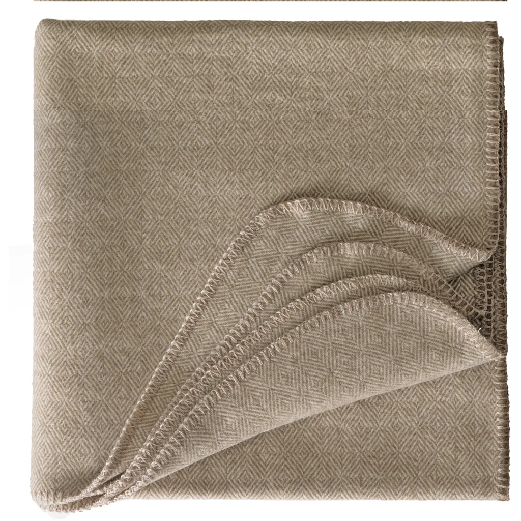 Baby-+Kinder-Decke mit Diamant-Muster in Sand Muster Diamant-Muster von Eagle Products Größe 100x150 cm