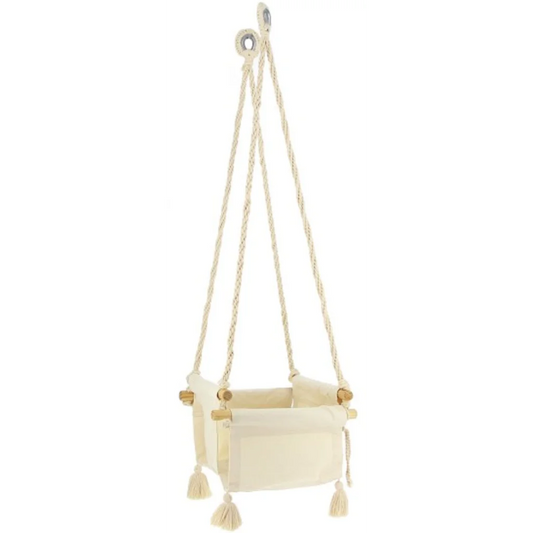 Baby-Schaukel in Creme von GLOBO Größe 28x26 cm