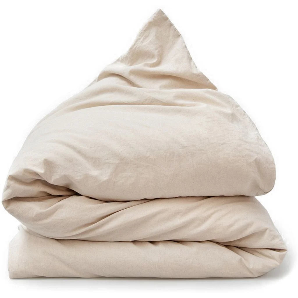 Baumwoll-+Leinen-Mix Bettwäsche Bettbezug in Creme von erlich textil Größe 200x220 cm