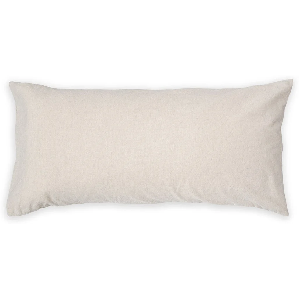 Baumwoll-+Leinen-Mix Bettwäsche Kissenbezug in Creme von erlich textil Größe 40x80 cm