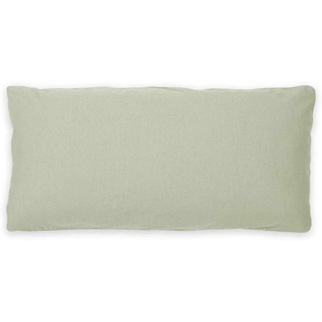 Baumwoll-+Leinen-Mix Bettwäsche Kissenbezug in Hellgrün Grün von erlich textil Größe 80x80 cm
