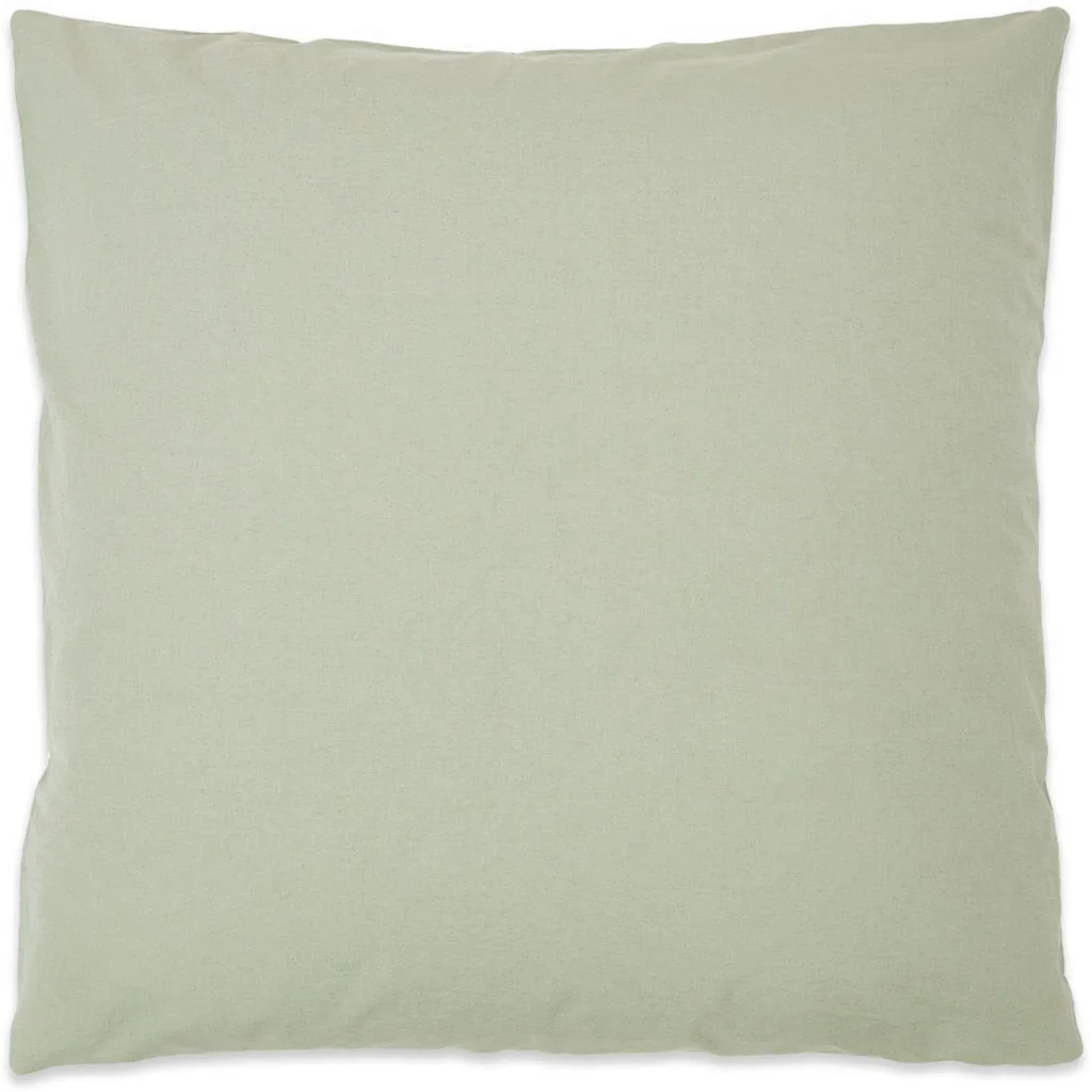 Baumwoll-+Leinen-Mix Bettwäsche Kissenbezug in Hellgrün Grün von erlich textil Größe 80x80 cm