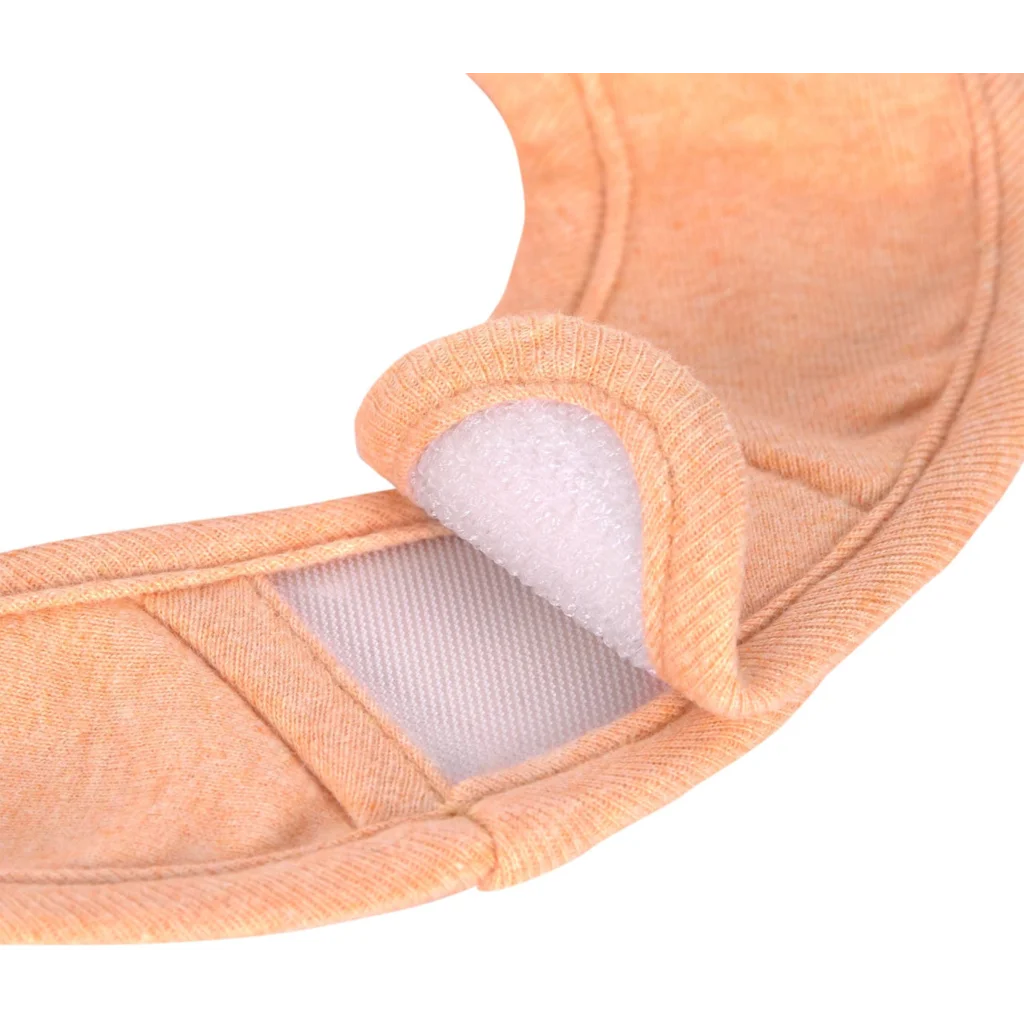 Bio Baby-Lätzchen 3er-Pack in Apricot+Hellgrau+Beige Orange+Grau+Beige von Lässig Größe 19x27 cm