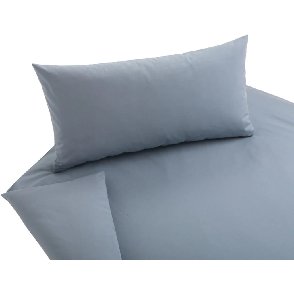 Bio Chambray Bettwäsche Nuance Garnitur in Saphir Blau von Cotonea Größe 155x220 + 80x80 cm