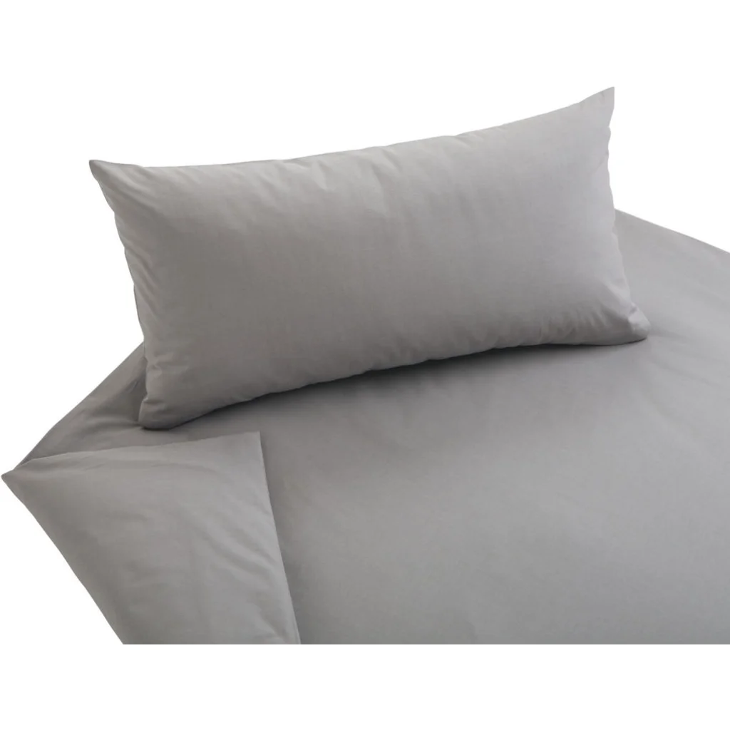 Bio Chambray Bettwäsche Nuance Kissenbezug in Rauchquarz Grau von Cotonea Größe 40x80 cm