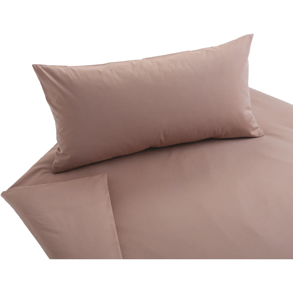 Bio Chambray Bettwäsche Royal Garnitur in Karneol Braun von Cotonea Größe 135x200 + 80x80 cm