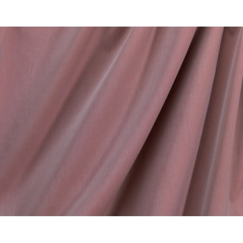 Bio Chambray Bettwäsche Royal Garnitur in Rubino Rosa von Cotonea Größe 155x220 + 40x80 cm