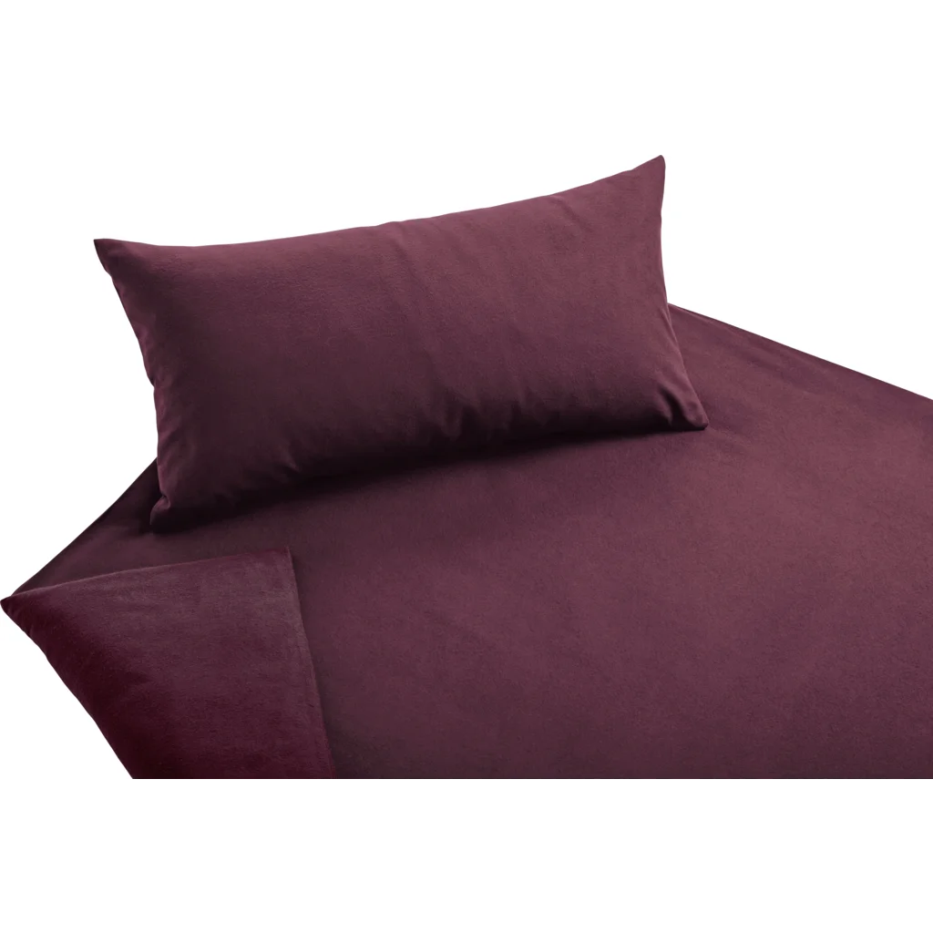 Bio Edel-Biber Bettwäsche Classic Garnitur 3-teilig in Kakao Braun von Cotonea Größe 200x220 + 2x 80x80 cm