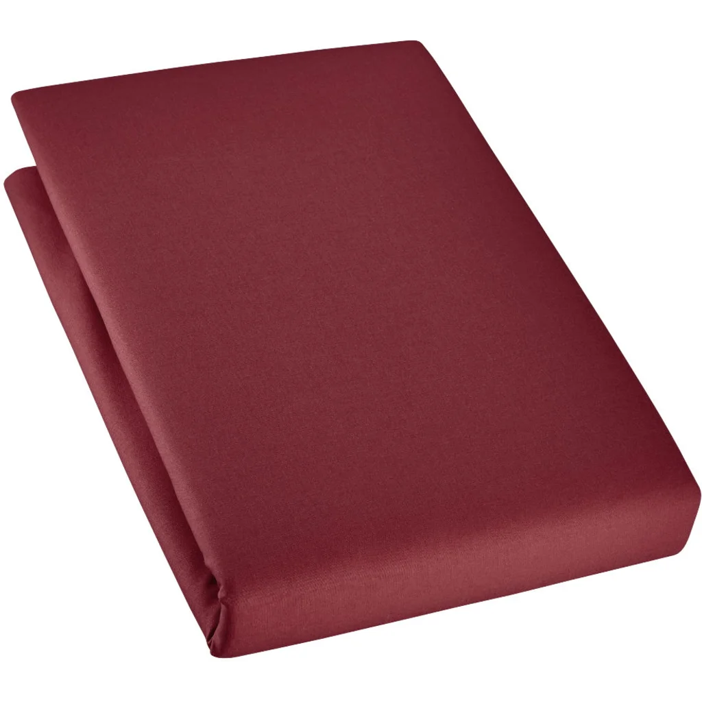 Bio Edel-Linon Spannbettlaken für Kinder-Matratzen in Granat Rot von Cotonea Größe 60x120 cm
