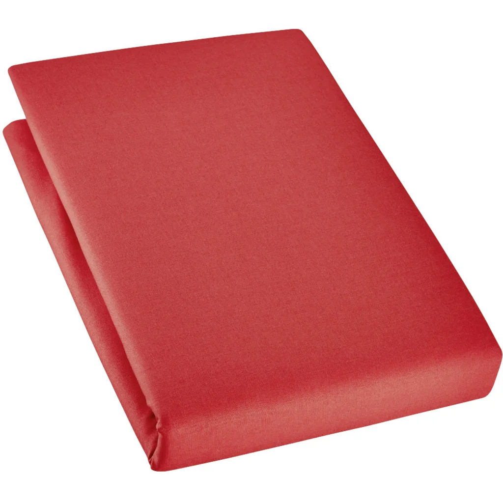 Bio Edel-Linon Spannbettlaken für Kinder-Matratzen in Koralle Rot von Cotonea Größe 70x140 cm