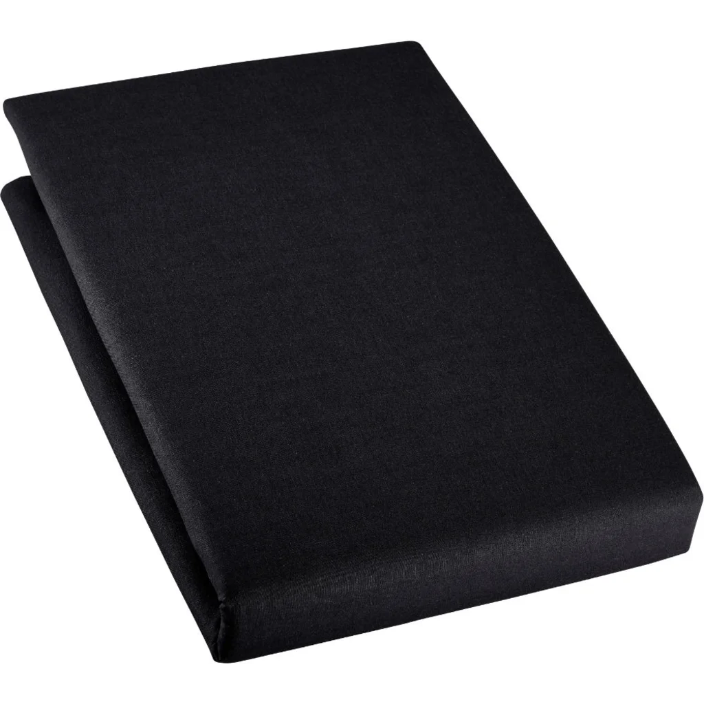 Bio Edel-Linon Spannbettlaken für Kinder-Matratzen in Schwarz von Cotonea Größe 70x140 cm