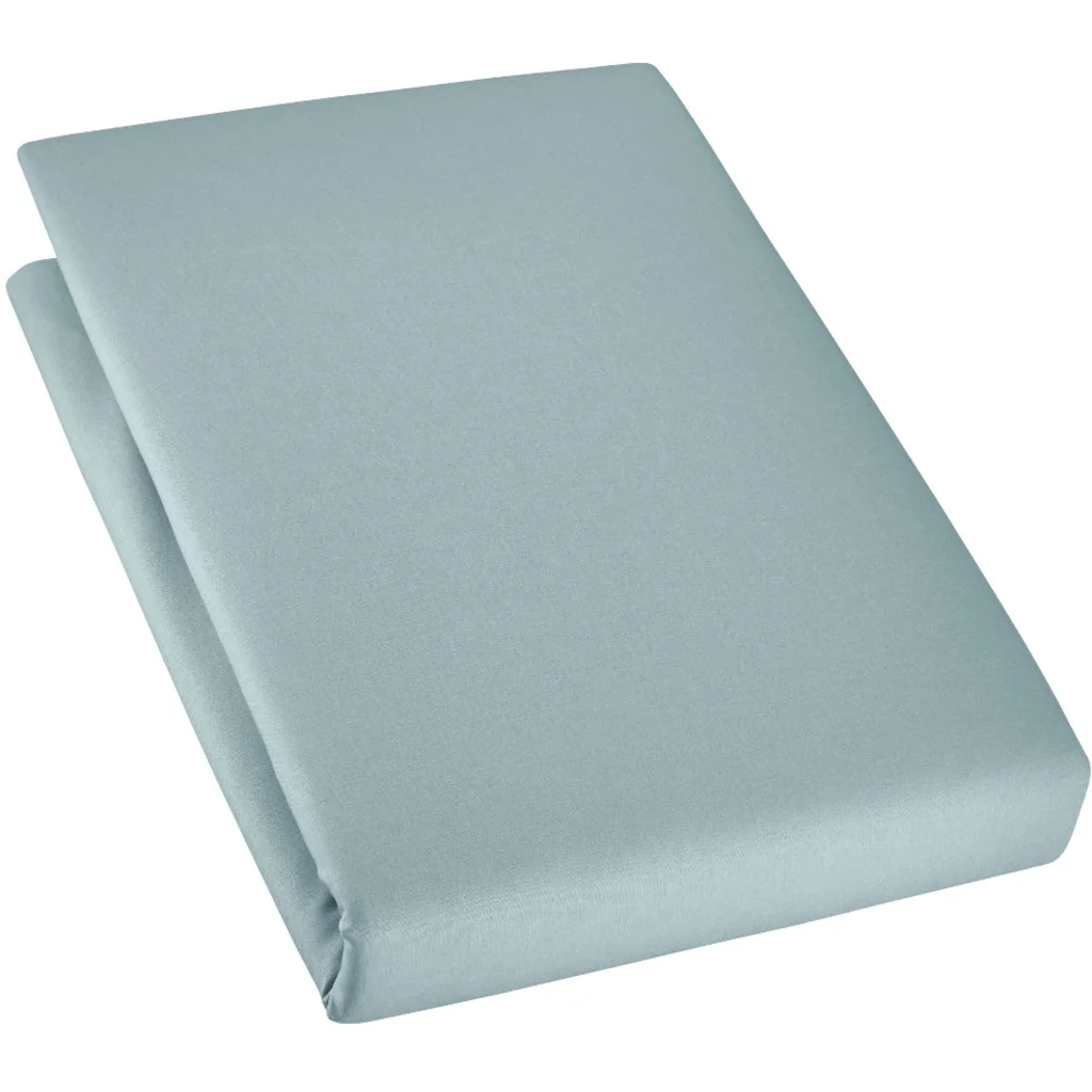 Bio Edel-Linon Spannbettlaken für Matratzen in Standardgröße - Doppelbett in Atlantik Blau von Cotonea Größe 200x200 cm