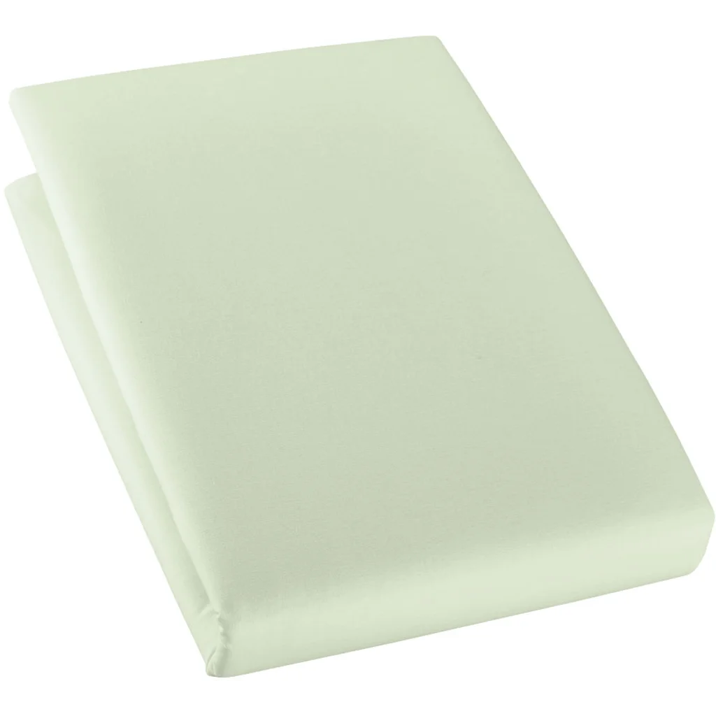 Bio Edel-Linon Spannbettlaken für Matratzen in Standardgröße - Einzelbett in Salbei Grün von Cotonea Größe 90x200 cm