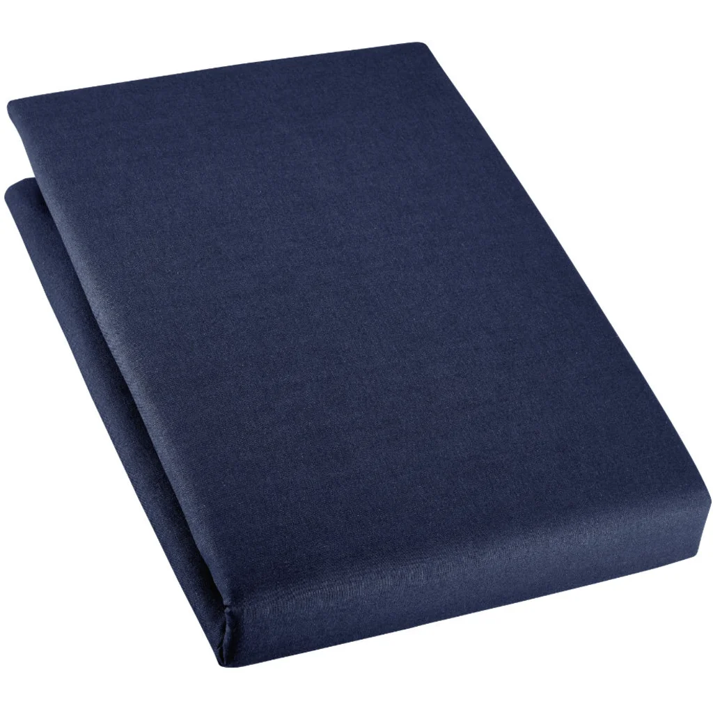 Bio Edel-Linon Spannbettlaken für Matratzen in Übergröße in Azurblau Blau von Cotonea Größe 160x200 cm