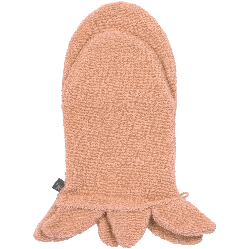 Bio Frottier Baby-+Kinder-Waschhandschuh Oktopus in Rosenquarz Rosa Muster Oktopus von Lässig Größe 13x22 cm