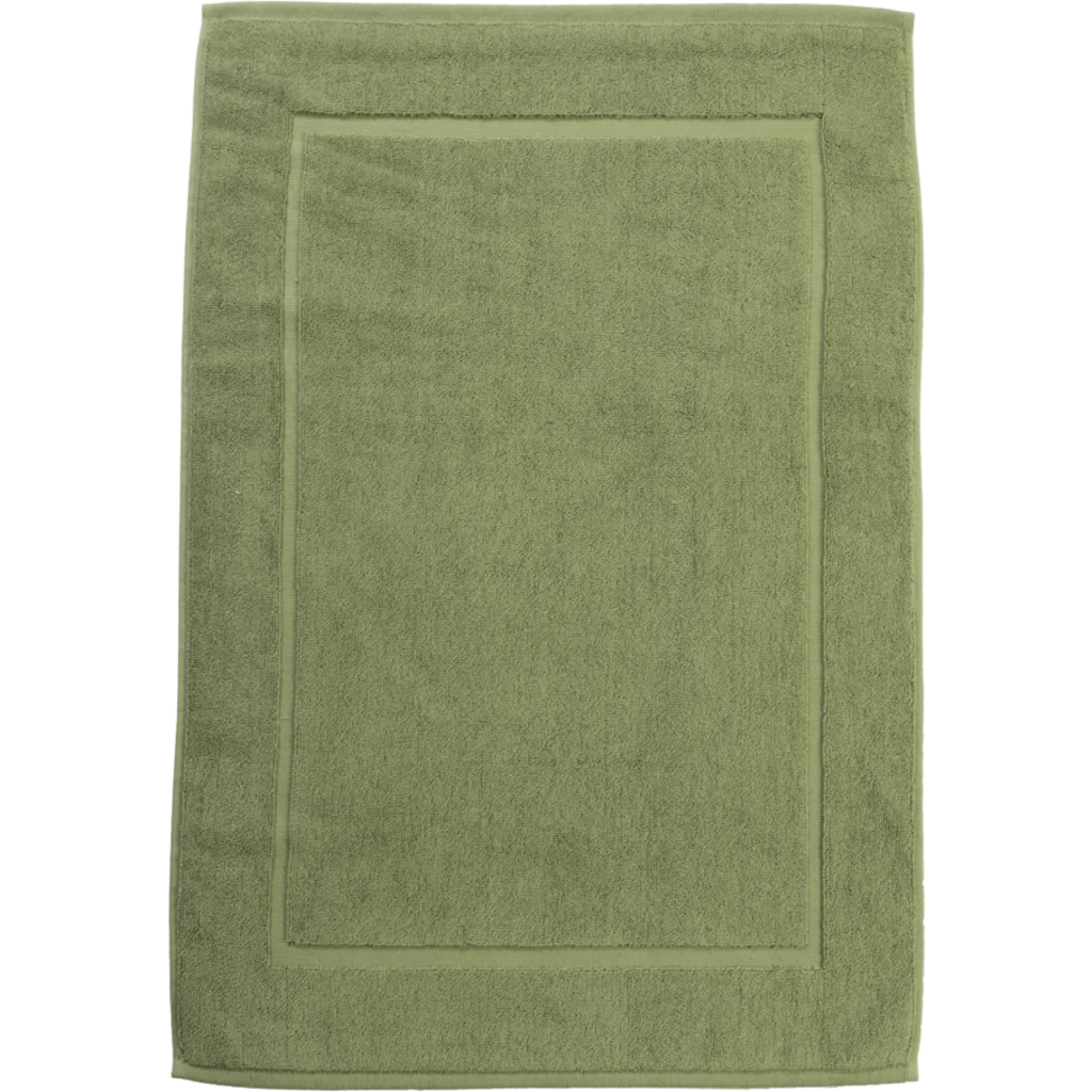 Bio Frottier Duschvorleger ORLANDO in Khaki Grün von Living Crafts Größe 50x70 cm