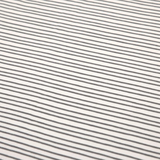 Bio Interlock Baby-Wendedecke Streifen in Creme+Anthrazit Creme+Grau Muster Streifen von Lässig Größe 80x80 cm