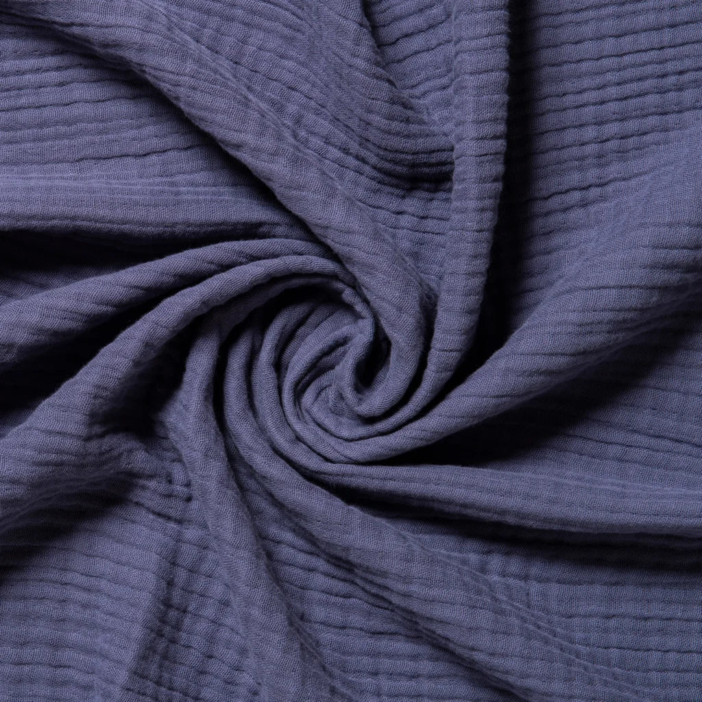 Bio Musselin Baby-Decke in Dunkelblau Blau von biobaby Größe 105x105 cm