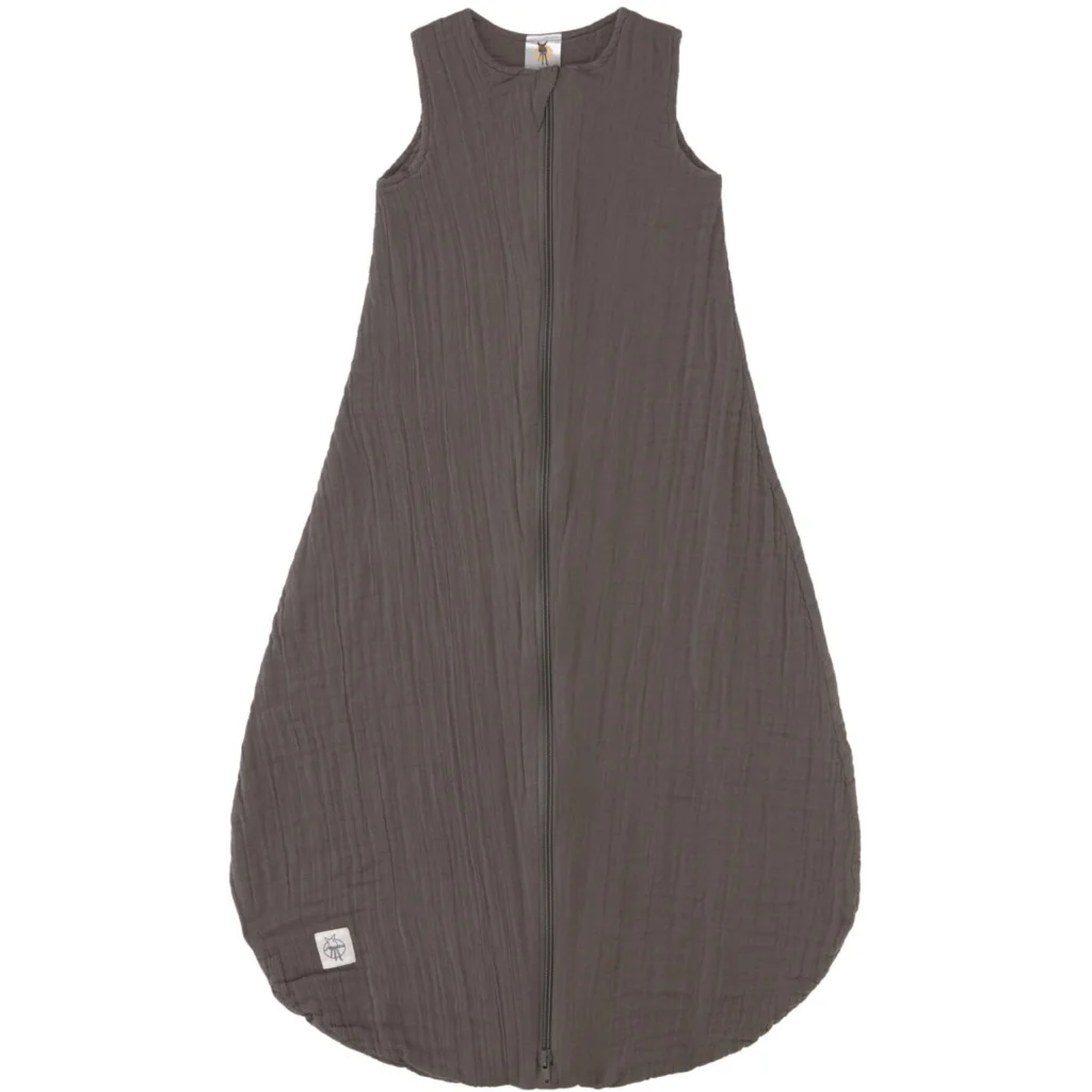 Bio Musselin Baby-Schlafsack in Basalt Braun von Lässig Größe 50+56