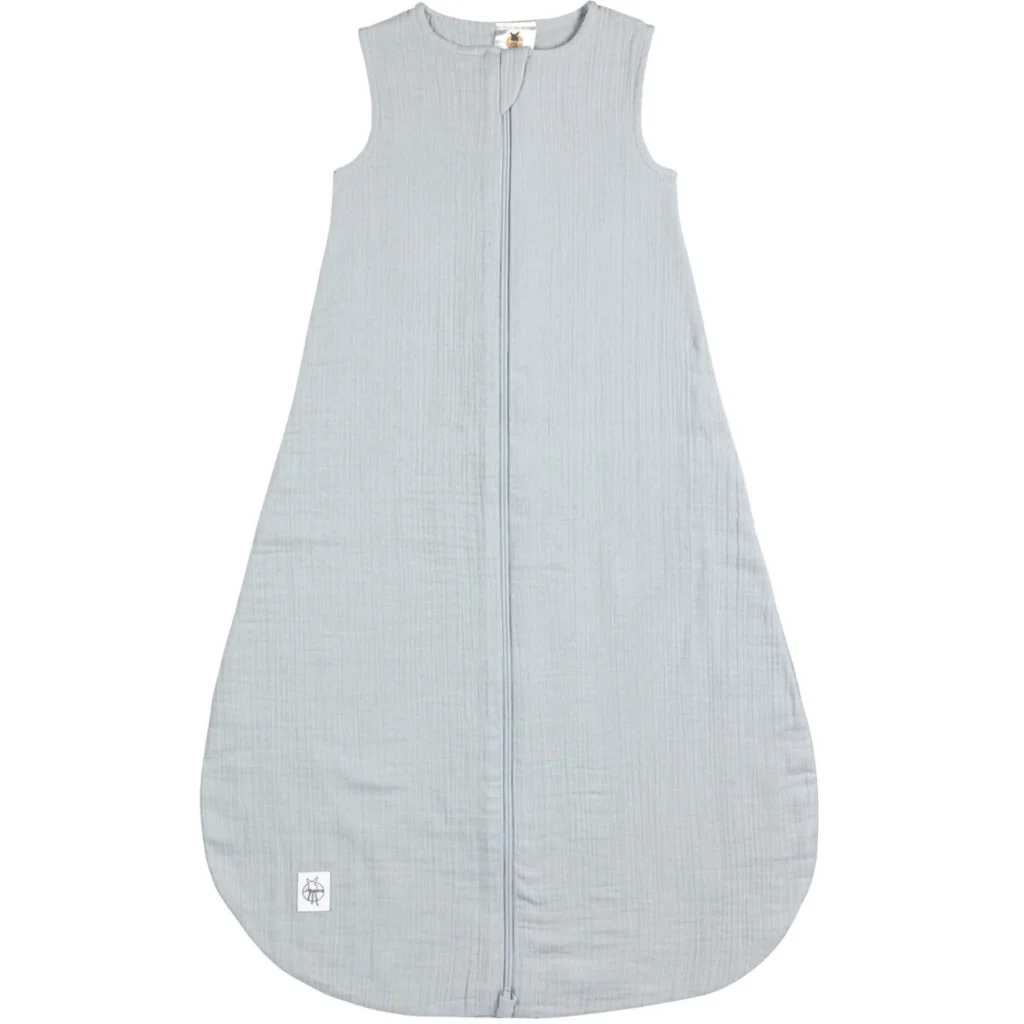 Bio Musselin Baby-Schlafsack in Hellblau Blau von Lässig Größe 74+80