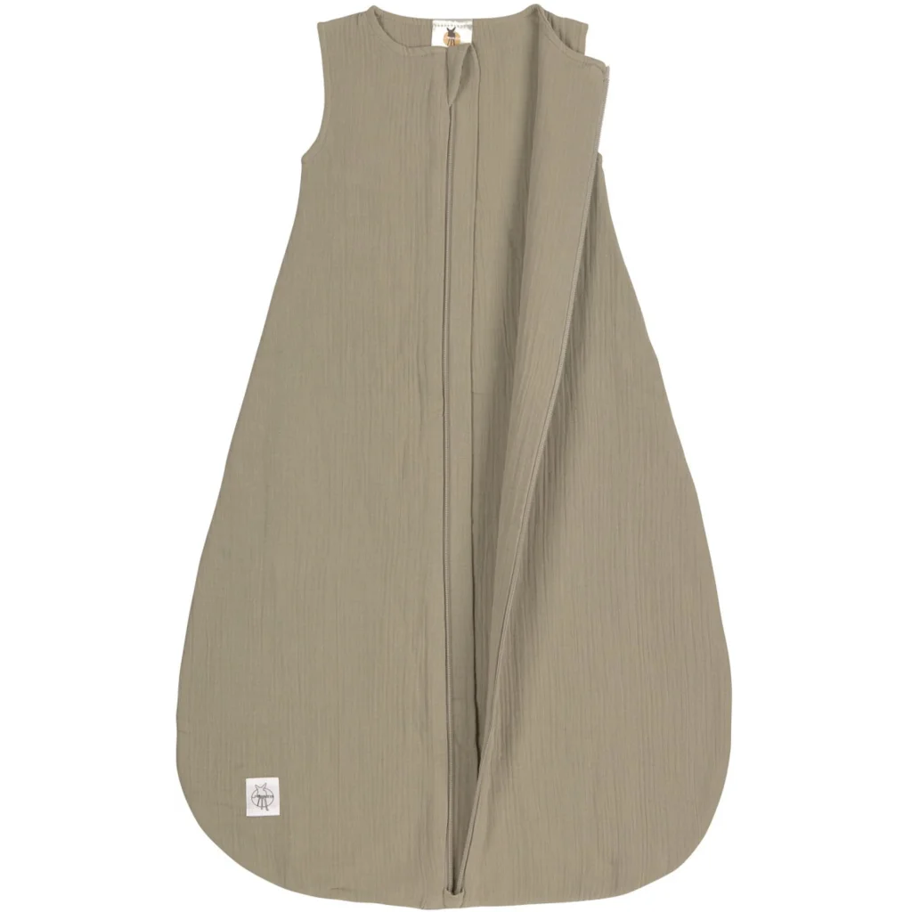 Bio Musselin Baby-Schlafsack in Olive Grün von Lässig Größe 50+56