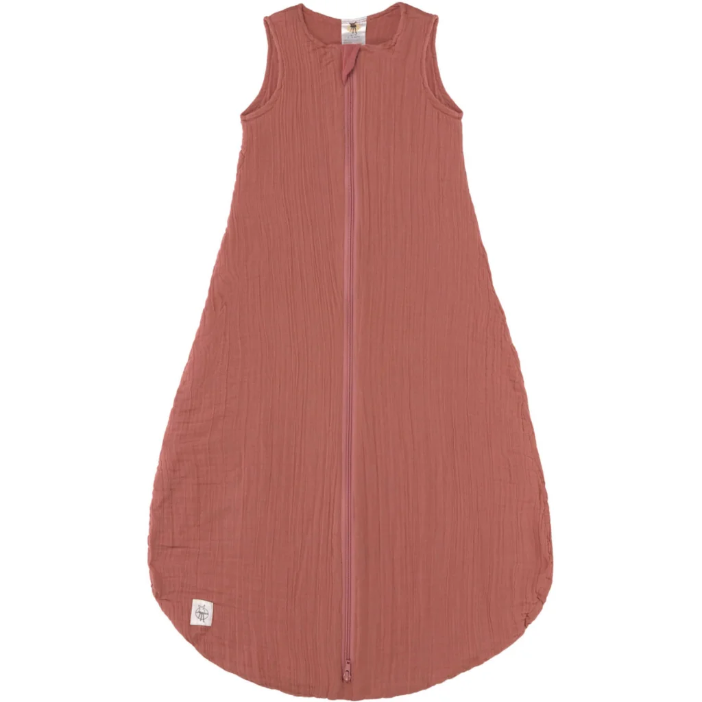 Bio Musselin Baby-Schlafsack in Rost Rot von Lässig Größe 62+68