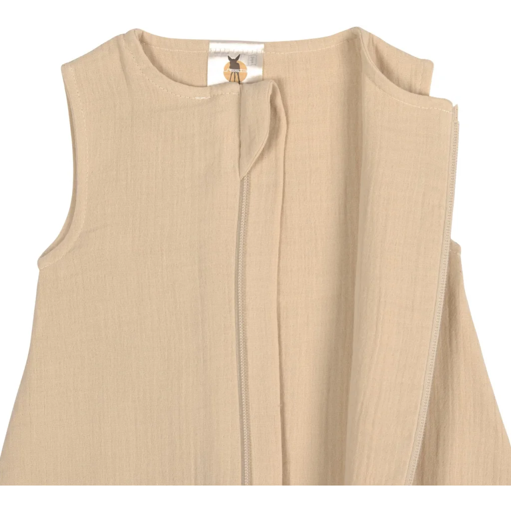 Bio Musselin Baby-Schlafsack in Sand Beige von Lässig Größe 50+56