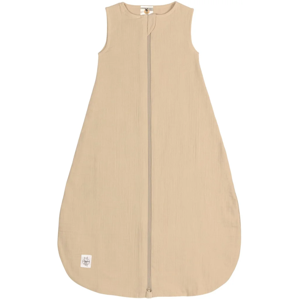 Bio Musselin Baby-Schlafsack in Sand Beige von Lässig Größe 62+68