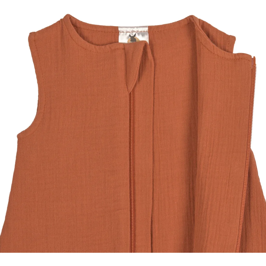 Bio Musselin Baby-Schlafsack in Terra Orange von Lässig Größe 50+56