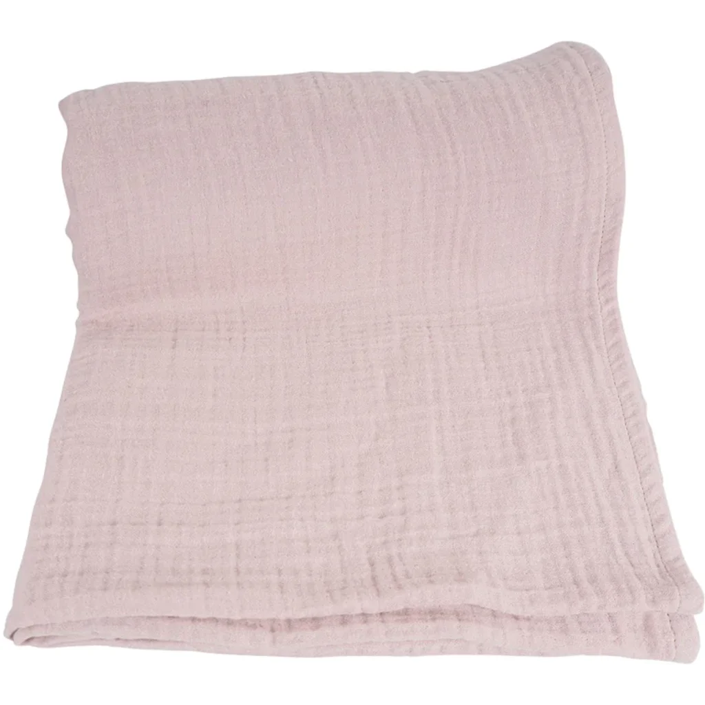 Bio Musselin Baby-Tuch in Rosé Rosa von kikadu Größe 110x110 cm