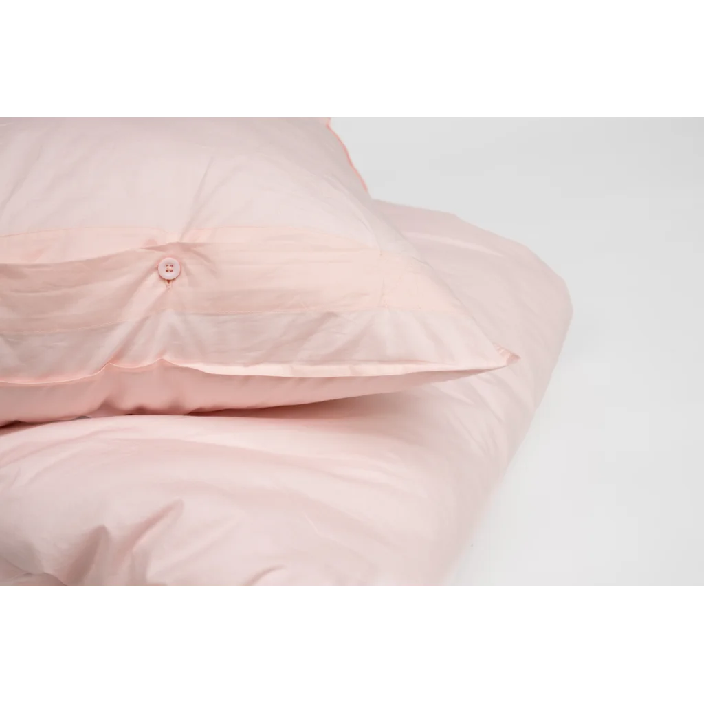 Bio Perkal Bettwäsche Garnitur 3-teilig in Rosa von MELA home Größe 240x220 + 2x 80x80 cm