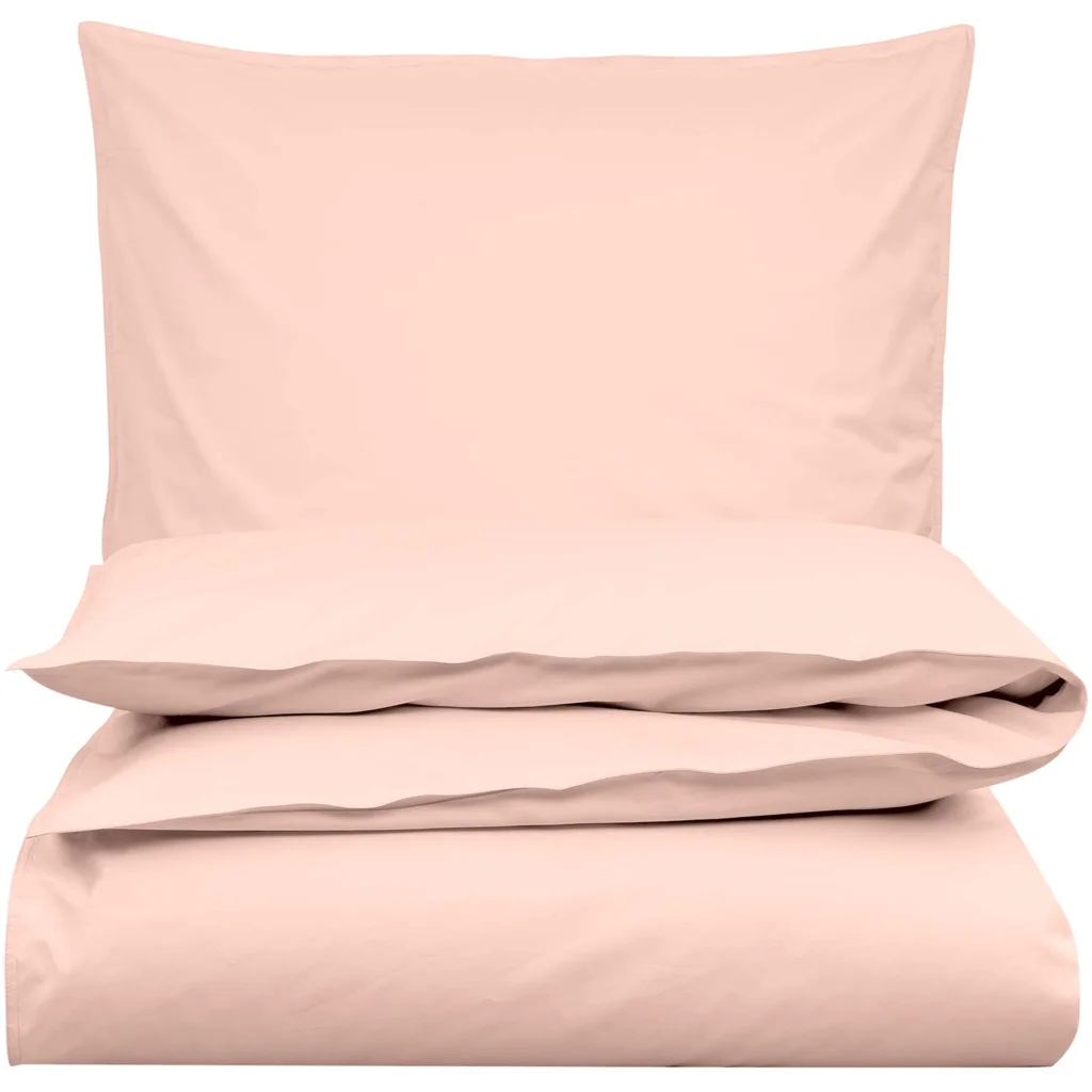 Bio Perkal Bettwäsche Garnitur in Rosa von MELA home Größe 135x200 + 80x80 cm