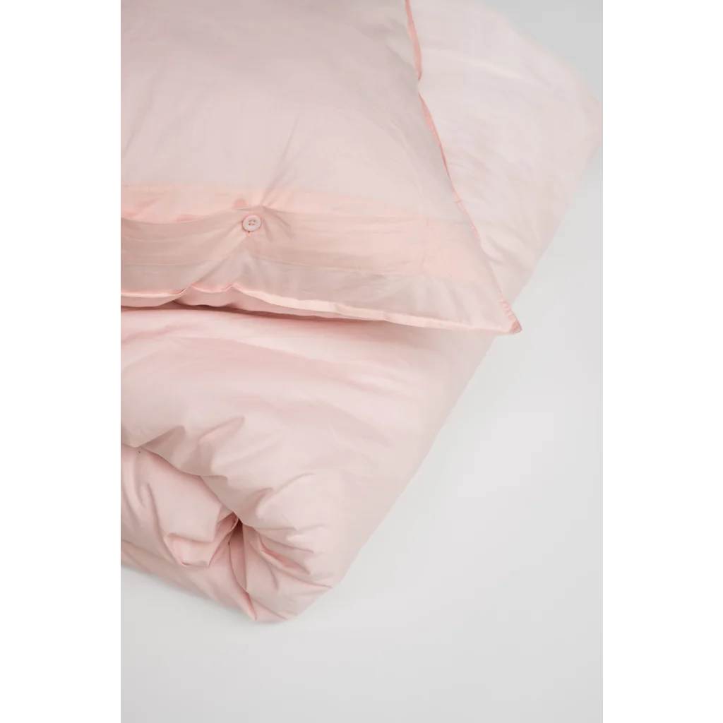 Bio Perkal Bettwäsche Garnitur in Rosa von MELA home Größe 135x200 + 80x80 cm