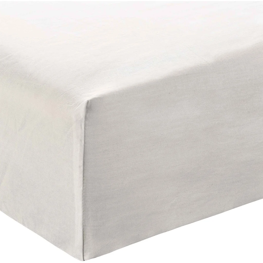 Bio Perkal Spannbettlaken für Boxspringbetten in Übergröße in Creme von MELA home Größe 140-160 x 200 cm