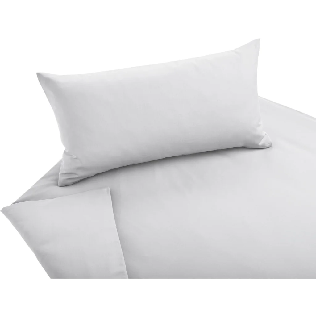 Bio Satin Bettwäsche Classic Garnitur 3-teilig in Mondstein Grau von Cotonea Größe 200x220 + 2x 40x80 cm