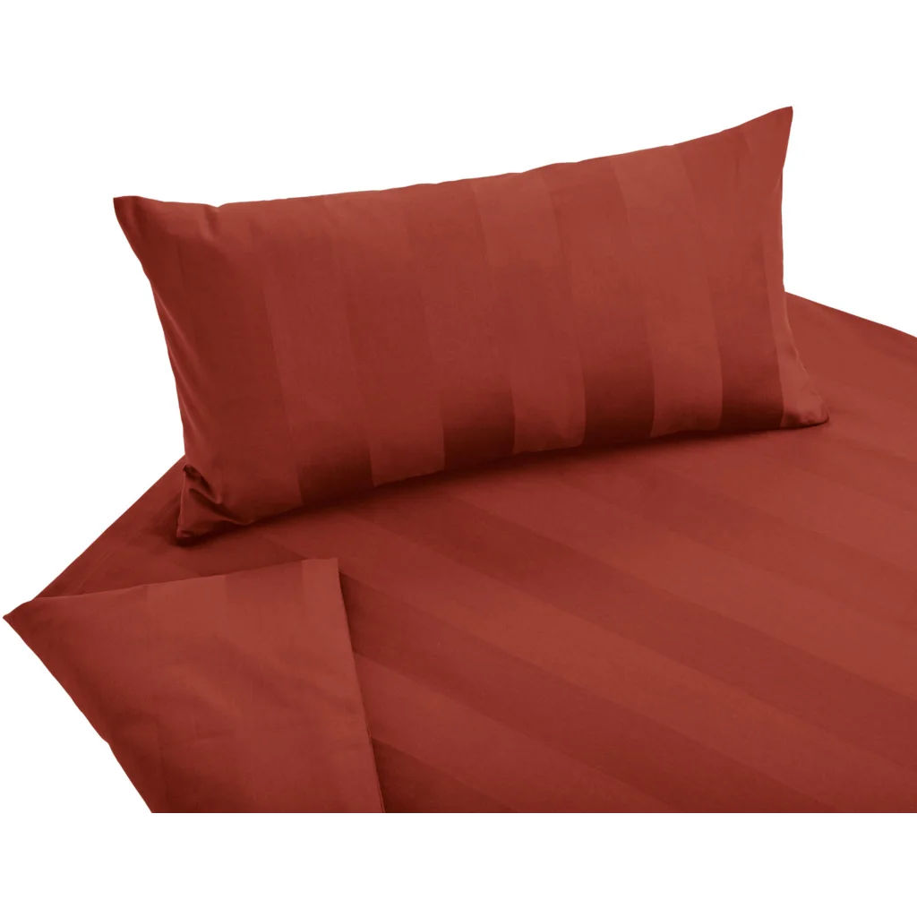 Bio Satin Bettwäsche Superbe Garnitur 3-teilig in Orange von Cotonea Größe 200x220 + 2x 80x80 cm
