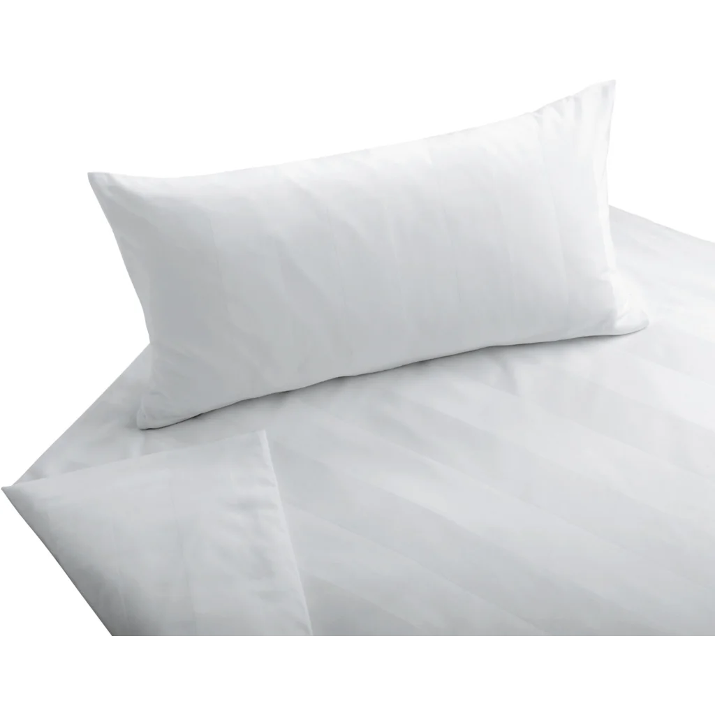 Bio Satin Bettwäsche Superbe Garnitur 3-teilig in Weiß von Cotonea Größe 200x220 + 2x 40x80 cm