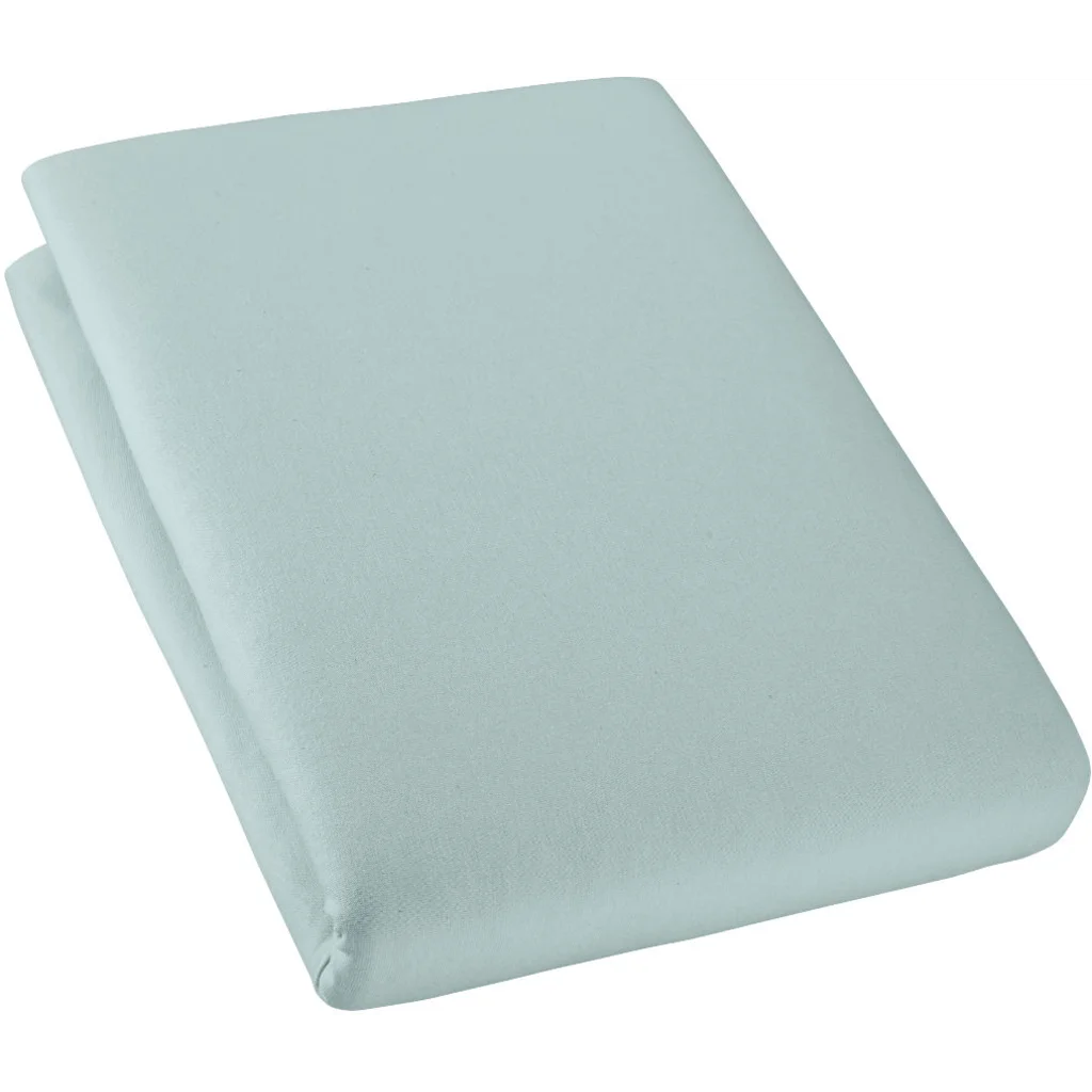 Bio Single-Jersey Spannbettlaken für Boxspringbetten in Standardgröße - Einzelbett in Atlantik Blau von Cotonea Größe 90-100 x 190-200 cm