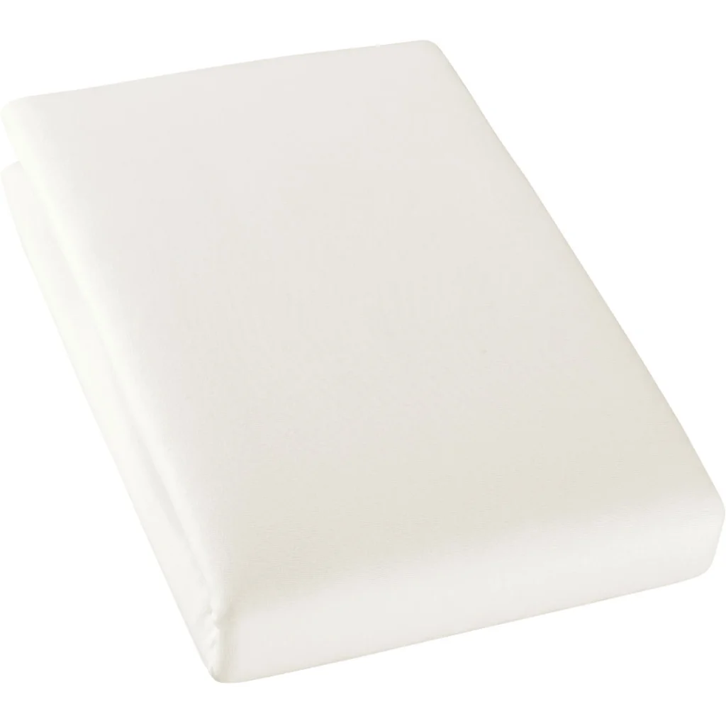 Bio Single-Jersey Spannbettlaken für Boxspringbetten in Standardgröße - Einzelbett in Creme von Cotonea Größe 90-100 x 190-200 cm