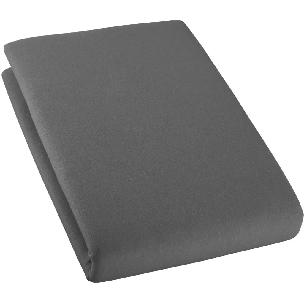 Bio Single-Jersey Spannbettlaken für Kinder-Matratzen in Anthrazit Grau von Cotonea Größe 70x160 cm
