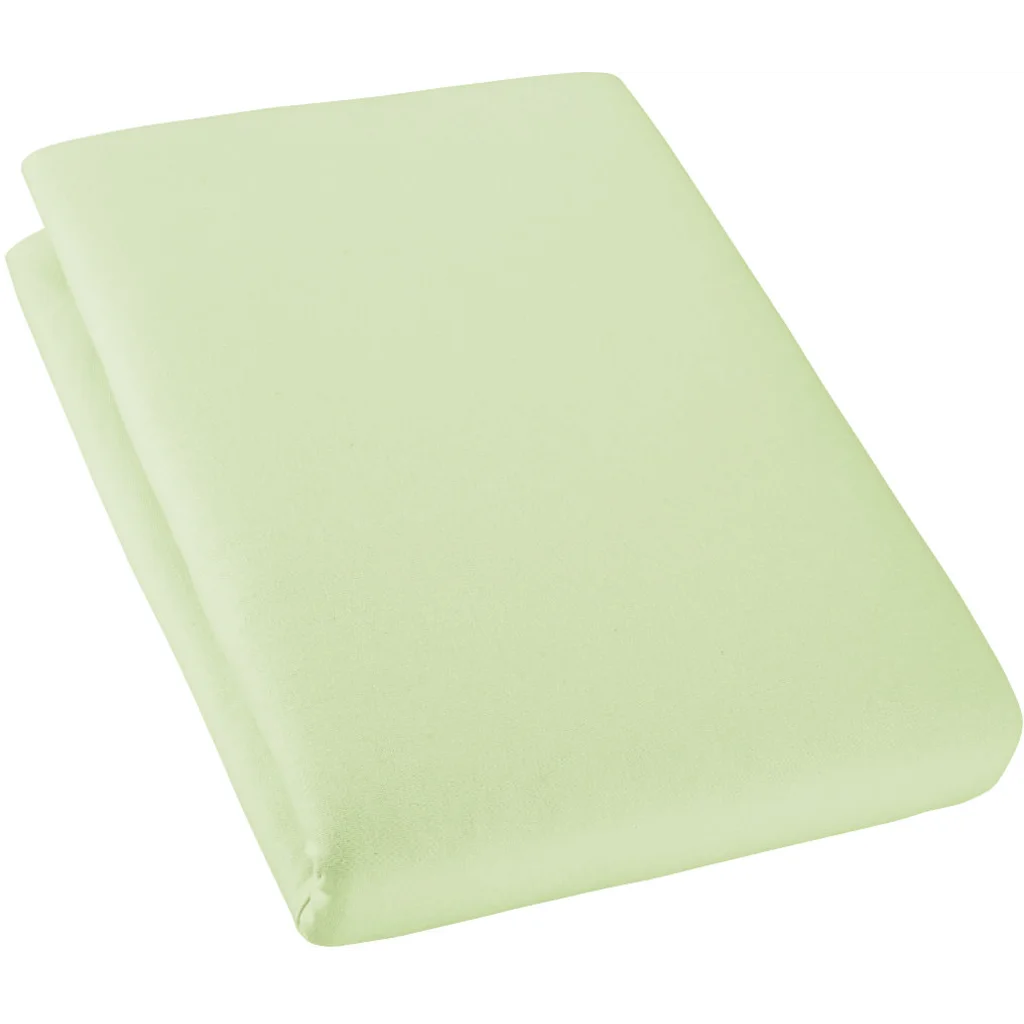 Bio Single-Jersey Spannbettlaken für Kinder-Matratzen in Hellgrün Grün von Cotonea Größe 60x120 cm