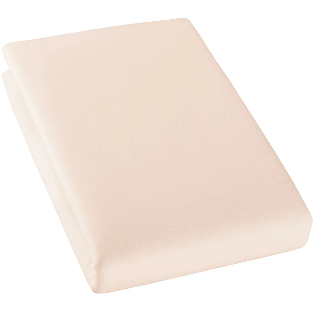 Bio Single-Jersey Spannbettlaken für Matratzen in Standardgröße - Doppelbett in Rosenquarz Rosa von Cotonea Größe 180-200 x 200 cm