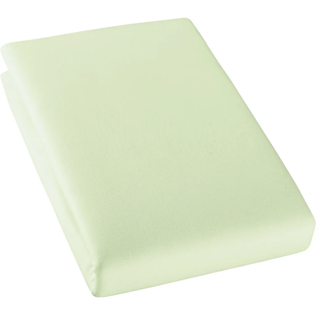 Bio Single-Jersey Spannbettlaken für Matratzen in Standardgröße - Einzelbett in Mint Grün von Cotonea Größe 90-100 x 190-200 cm